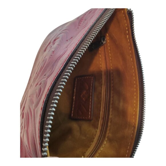 Patricia Nash Cassini Wristlet in Burnished Tooled Magenta - Picture 6 of 6